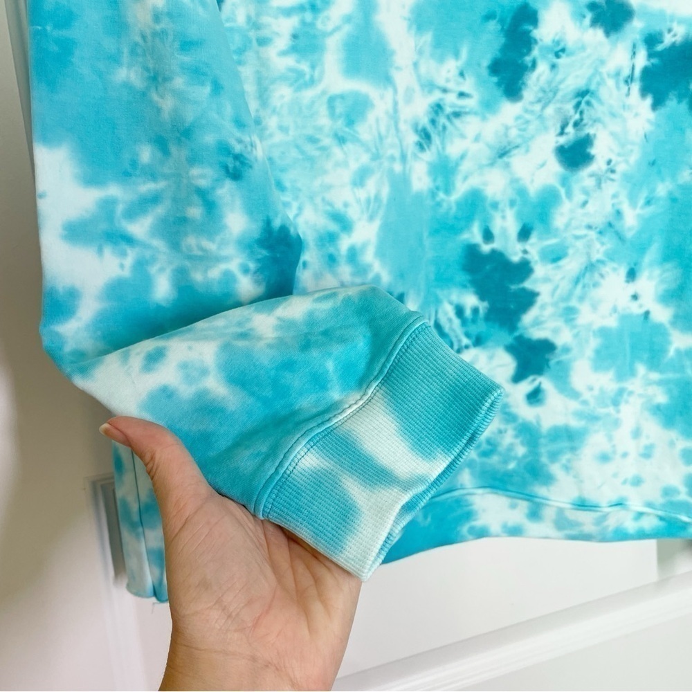Kut from the Kloth Womens Pullover Cotton Sweatshirt in Blue Tie Dye‎ Size Small - Picture 3 of 8